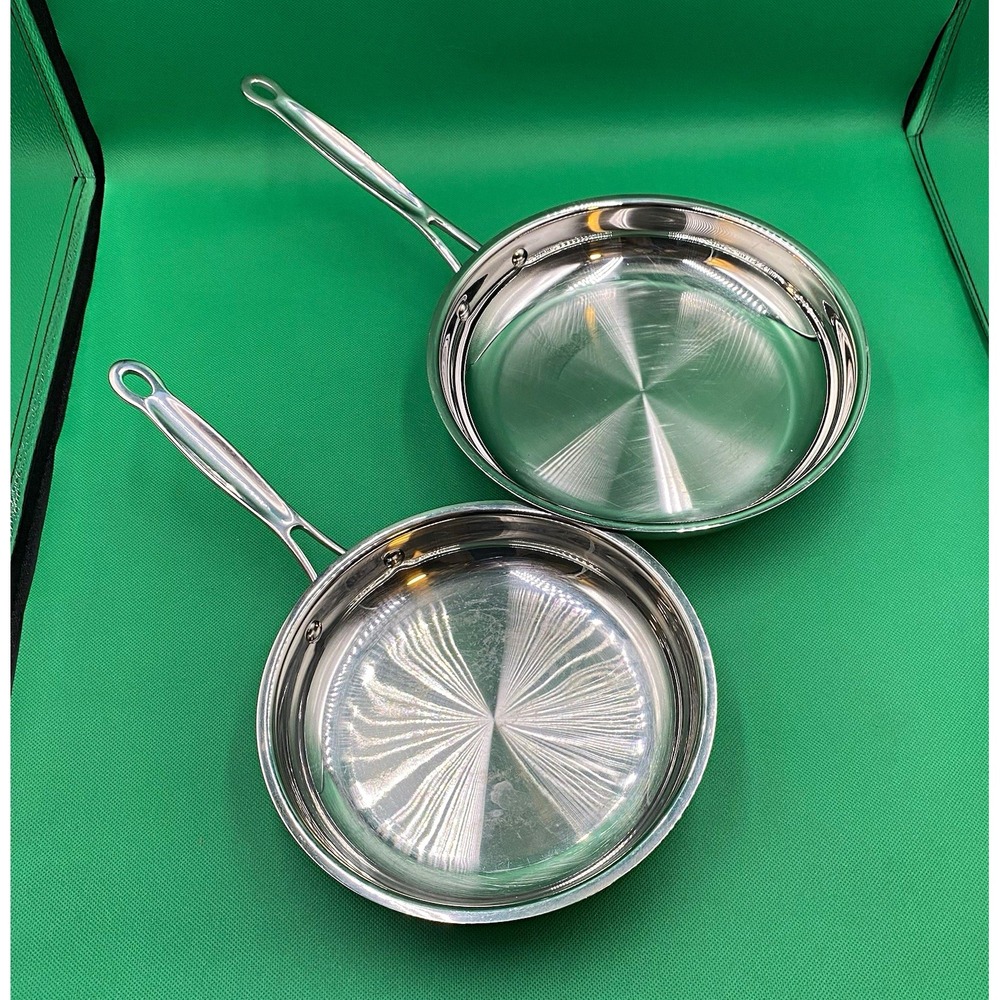 Cuisinart 2-Piece 8.5"&10"Stainless Steel Skillet Set Double Handle 722-20
